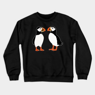 Puffin Cute Birds from Faroe Island Crewneck Sweatshirt